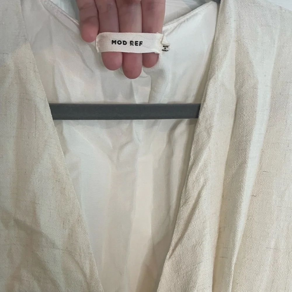 MOD REF - Elegant Cream Wrap Dress